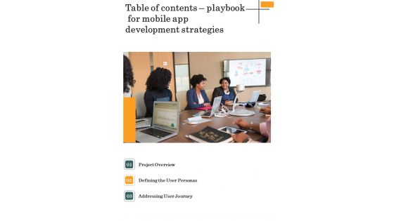 Playbook For Mobile App Development Strategies Template