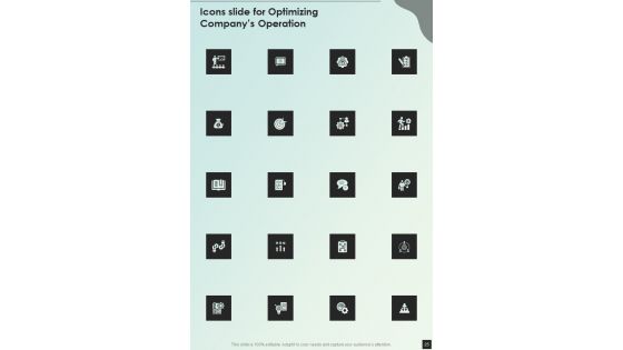 Playbook For Optimizing Companys Operations Template