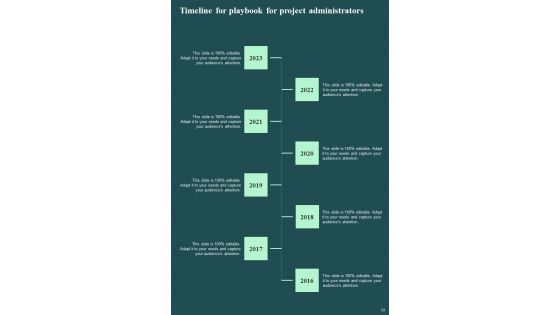 Playbook For Project Administrators Template