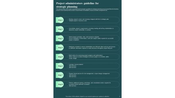 Playbook For Project Administrators Template