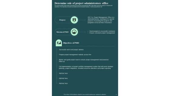 Playbook For Project Administrators Template