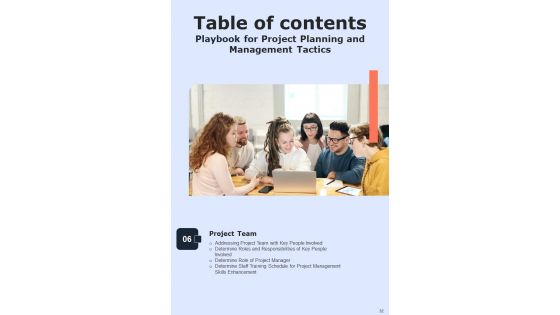 Playbook For Project Planning And Management Tactics Template
