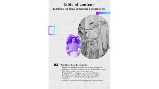 Playbook For Retail Experience Best Practices Template