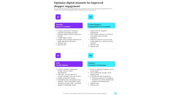 Playbook For Retail Experience Best Practices Template