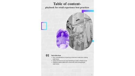 Playbook For Retail Experience Best Practices Template