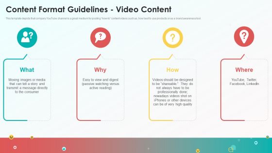 Playbook For Social Media Channel Content Format Guidelines Video Content Mockup PDF