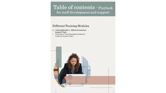 Playbook For Staff Development And Support Template