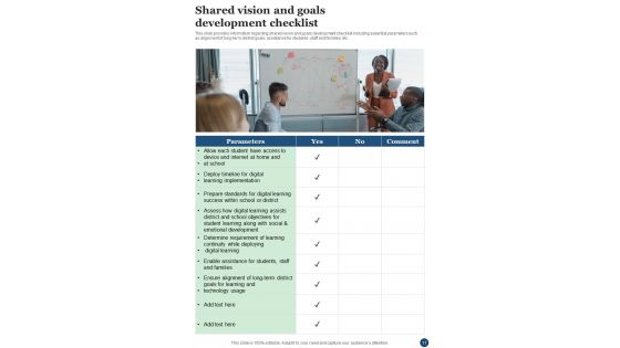 Playbook For Tech Infused Learning Template