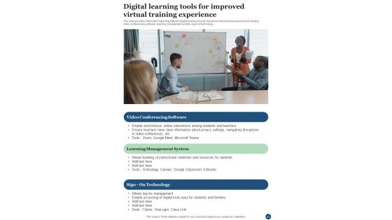 Playbook For Tech Infused Learning Template