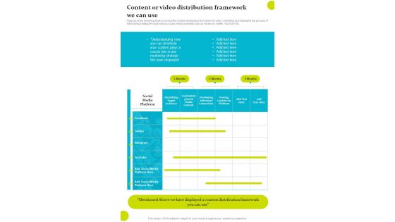 Playbook For Video Advertising On Social Media Platforms Template