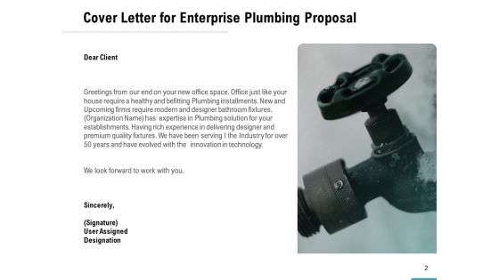 Plumbing And Sanitary Works Proposal Ppt PowerPoint Presentation Complete Deck With Slides