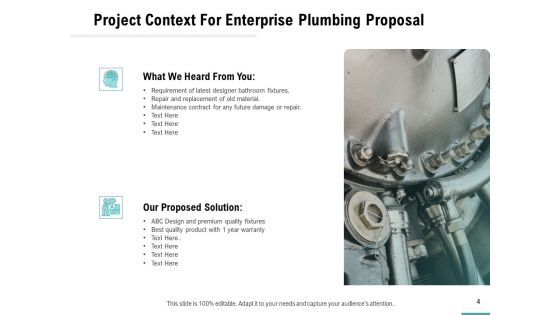 Plumbing And Sanitary Works Proposal Ppt PowerPoint Presentation Complete Deck With Slides