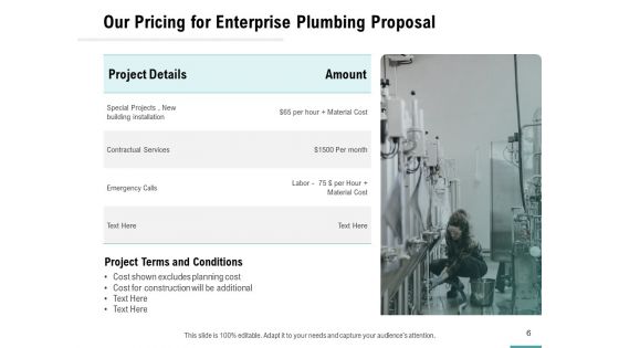 Plumbing And Sanitary Works Proposal Ppt PowerPoint Presentation Complete Deck With Slides