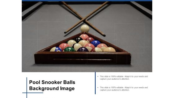 Pool Snooker Balls Background Image Ppt PowerPoint Presentation Model Examples Cpb