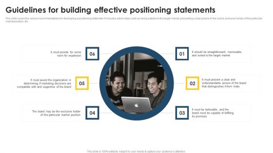 Positioning Techniques To Improve Guidelines For Building Effective Positioning Statements Slides PDF