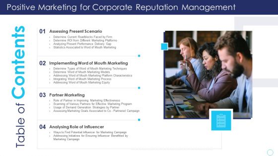 Positive Marketing For Corporate Reputation Management Ppt PowerPoint Presentation Complete Deck With Slides