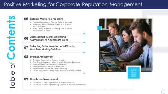 Positive Marketing For Corporate Reputation Management Ppt PowerPoint Presentation Complete Deck With Slides