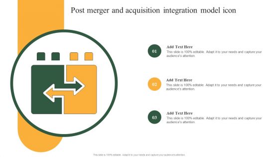 Post Merger And Acquisition Integration Model Icon Guidelines PDF