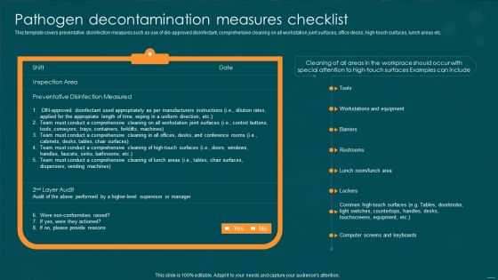 Post Pandemic Business Pathogen Decontamination Measures Checklist Pictures PDF Post Pandemic Business Pathogen Decontamination Measures Checklist Pictures PDF