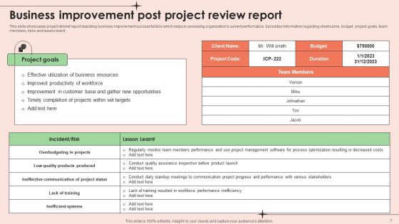 Post Project Review Ppt PowerPoint Presentation Complete Deck With Slides