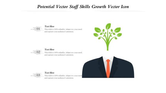 Potential Vector Staff Skills Growth Vector Icon Ppt PowerPoint Presentation File Inspiration PDF