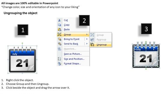 PowerPoint Design Calendar 21 July Leadership Ppt Backgrounds