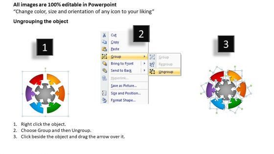 PowerPoint Process Process Round Process Flow Chart Ppt Slide