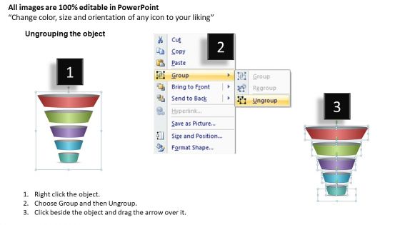 PowerPoint Slide Layout Leadership Five Layered Filter Ppt Theme