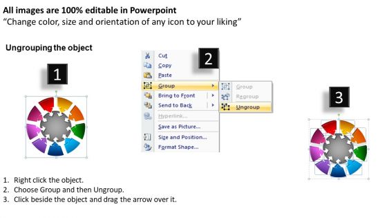PowerPoint Template Growth Round Chart Ppt Presentation