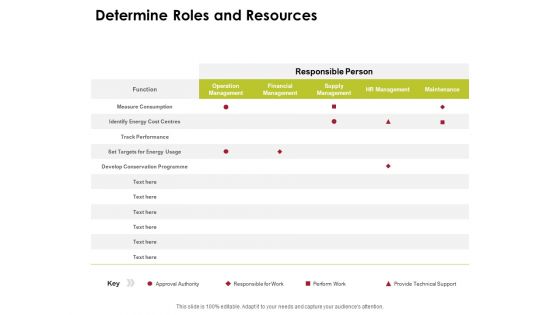 Power Management System And Technology Determine Roles And Resources Template PDF