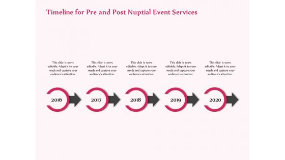 Pre Postnuptial Timeline For Pre And Post Nuptial Event Services Ppt Infographic Template Ideas PDF