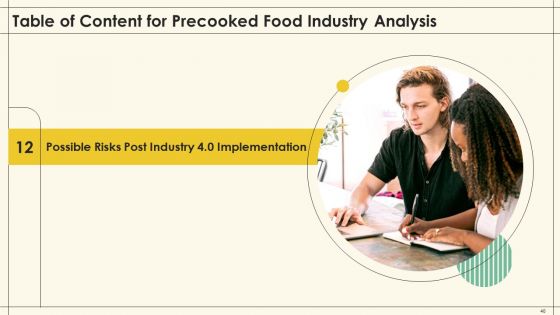 Precooked Food Industry Analysis Ppt PowerPoint Presentation Complete Deck With Slides