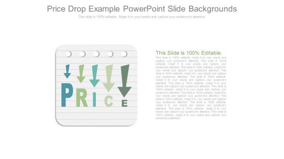 Price Drop Example Powerpoint Slide Backgrounds