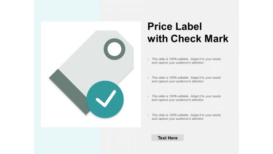 Price Label With Check Mark Ppt PowerPoint Presentation Model Maker