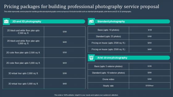 Pricing Packages For Building Professional Photography Service Proposal Rules PDF