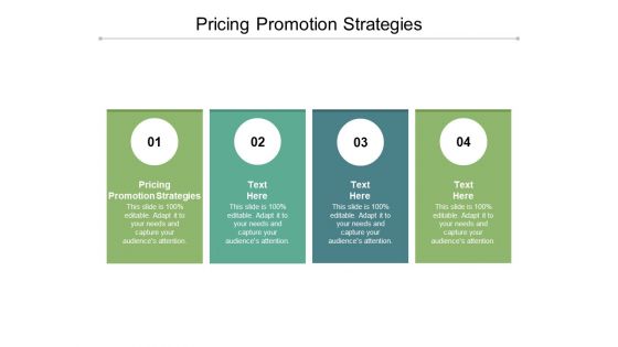 Pricing Promotion Strategies Ppt PowerPoint Presentation Outline Professional Cpb