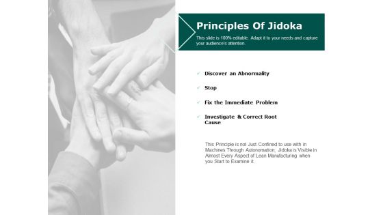 Principles Of Jidoka Marketing Ppt PowerPoint Presentation Ideas Guide