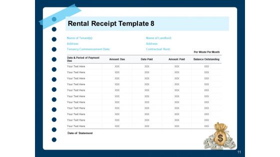 Printable Rent Receipt Template Ppt PowerPoint Presentation Complete Deck With Slides