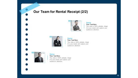 Printable Rent Receipt Template Ppt PowerPoint Presentation Complete Deck With Slides