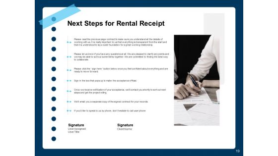 Printable Rent Receipt Template Ppt PowerPoint Presentation Complete Deck With Slides