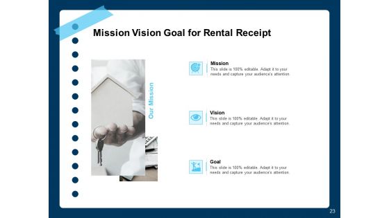 Printable Rent Receipt Template Ppt PowerPoint Presentation Complete Deck With Slides