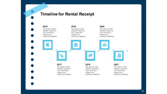 Printable Rent Receipt Template Ppt PowerPoint Presentation Complete Deck With Slides