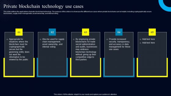 Private Blockchain Technology Use Cases Introduction PDF