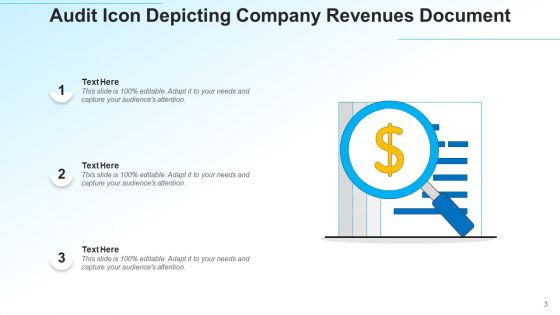Probe Icon Business Audit Ppt PowerPoint Presentation Complete Deck With Slides