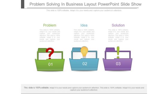 Problem Solving In Business Layout Powerpoint Slide Show