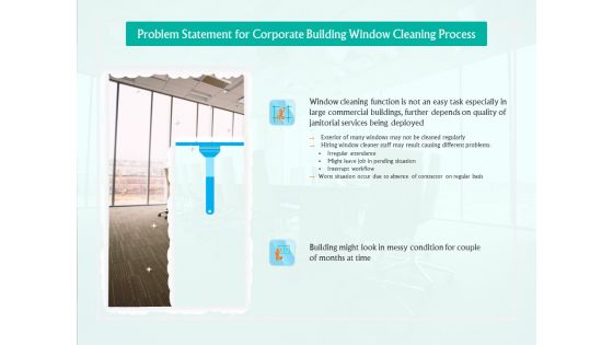 Problem Statement For Corporate Building Window Cleaning Process Ppt Ideas Slides PDF