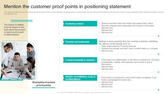 Procedure To Develop Effective Product Mention The Customer Proof Points In Positioning Statement Ppt Gallery Elements PDF