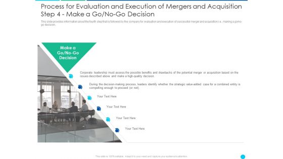 Process For Evaluation And Execution Of Mergers And Acquisition Step 4 Make A Go No Go Decision Download PDF Process For Evaluation And Execution Of Mergers And Acquisition Step 4 Make A Go No Go Decision Download PDF