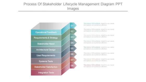 Process Of Stakeholder Lifecycle Management Diagram Ppt Images