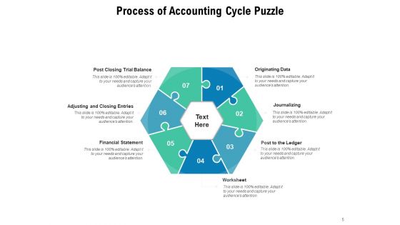 Processes Of Accounting Cycle Puzzle Circular Process Financial Ppt PowerPoint Presentation Complete Deck